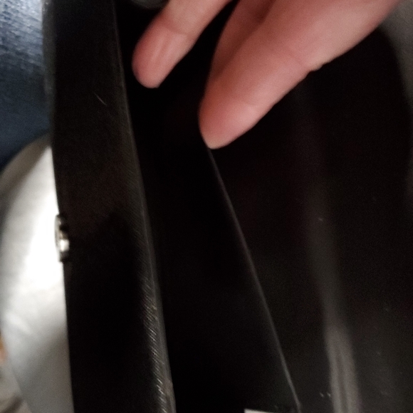 Bijoux Terner Black Formal evening bag silver chain strap small inside pocket - Picture 9 of 12